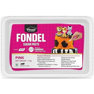                      Pinak - Fondel Sugar Paste - Pink Colour - 1 Kg                                              