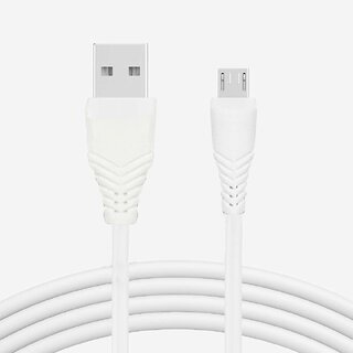                       DIGIMATE DGMGO5-010 Micro USB Cable With 5 AMP Output For Charging & Data Transfer (White, TPE, 1 Meter)                                              