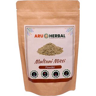 Aru Herbal Multani Mitti Powder For Face Pack And Hair Mask Fuller's Earth (175 G)