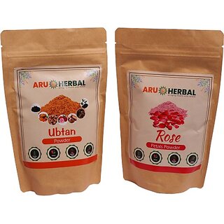 Aru Herbal Ubtan And Rose Petal Powder Pack (175G2) (350 G)