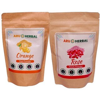 Aru Herbal Orange Peel Powder And Rose Petal Powder Combo (1752) (350 G)
