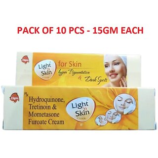                       Light n Skin skin lightening cream (pack of 10 pcs.) 15 gm each                                              