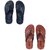 LEACO Men's Premium Slipper Combo of 2 by Flip X  Daily Comfort and Stylish Slipper Combo