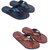 LEACO Men's Premium Slipper Combo of 2 by Flip X  Daily Comfort and Stylish Slipper Combo