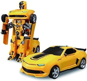 Hinati 2 in 1 Deformation Robot Car Bump amp Go Action Transformer with Light amp Music (Multicolor)