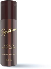 Signature YOLO Deodorant Body Spray - Woody Spicy Fragrance for Men