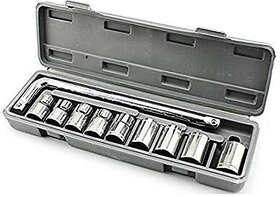 Shopper52 10 in 1 Socket Wrench Spanner Set / Automobile Repair Tool Box -10PCTK