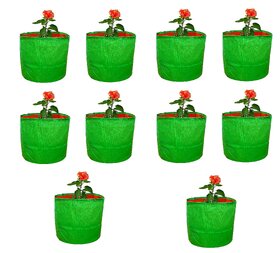 Gml Grow Green Terrace Gardening Leafy Vegetable Green Grow Bag (12 X 12) - (Pack of 10)