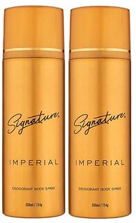 Signature Imperial Deodorant Body Spray - Pack of 2 - Long Lasting Fragrance for Men  Women