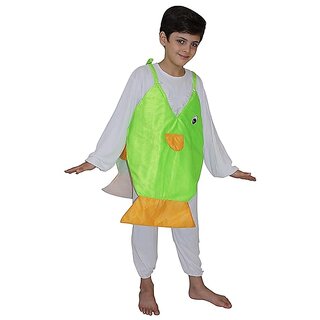                       Kaku Fancy Dresses Pirana Fish Insect Costume - Green, For Boys  Girls                                              