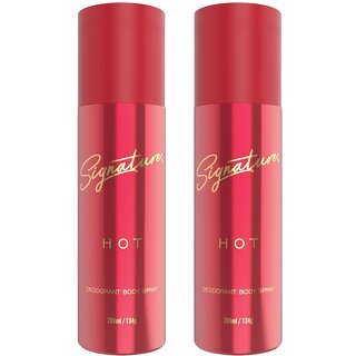 Signature Hot Deodorant Body Spray - Pack of 2 - Aeromatic Fruity Fragrance for Women