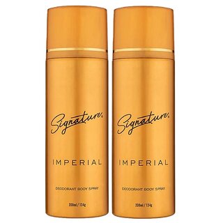 Signature Imperial Deodorant Body Spray - Pack of 2 - Long Lasting Fragrance for Men Women Signature Imperial Deodorant Body Spray - Pack of 2 - Long Lasting Fragrance for Men Women