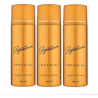                       Signature Imperial Deodorant Body Spray - Pack of 3 - Long Lasting Fragrance for Men  Women                                              