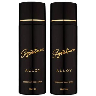                       Signature Alloy Deodorant Body Spray - Pack of 2 - Long Lasting Fragrance for Men                                              