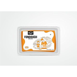                       Pinak - Fondough Rolling Sugar Paste - Orange Colour - 1 Kg                                              