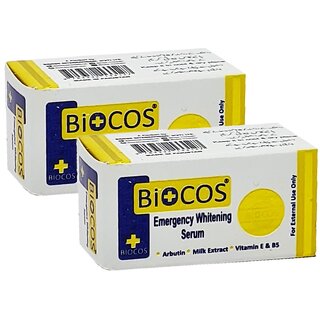                       Biocos Emergency Face Whitening Serum - Pack Of 2 (4ml)                                              