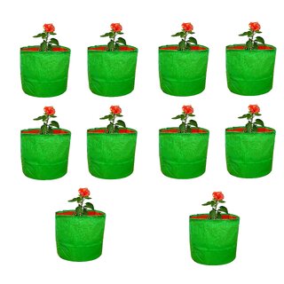 Gml Grow Green Terrace Gardening Leafy Vegetable Green Grow Bag (12 X 12) - (Pack of 10)