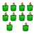 Gml Grow Green Terrace Gardening Leafy Vegetable Green Grow Bag (12 X 12) - (Pack of 10)