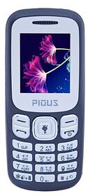 Pious P12 (Dual Sim, 1.8 Inch Display, 1000mAh Battery, Blue)