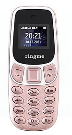 Ringme Micro2 (Dual Sim, 0.66 Inch Display, 800mAh Battery, Rose Gold)
