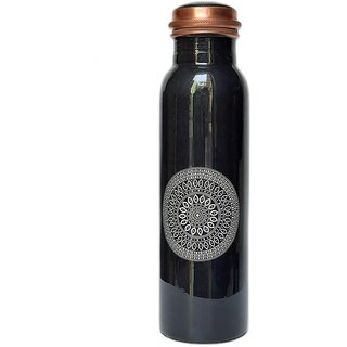                      Copper Water Bottle 1 Litre  Leak-proof, Seamless  BPA-free                                              