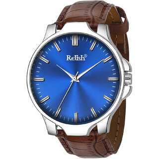                       Relish Blue Dail Leather Strap Analog Watch for Mens and Boys                                              
