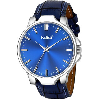                       Relish Blue Dail Leather Strap Analog Watch for Mens and Boys                                              