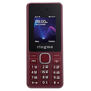                      Ringme Royal (Dual Sim, 1.77 Inch Display, 3000mAh Battery, Maroon)                                              