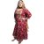 Women's Rayon Embroidered, Traditional Printed Anarkali Kurta, Pant and Dupatta set for Traditional look.