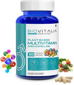 BIOVITALIA Multivitamin for Men  Support Immune SystemSupport Heart Function  Support Prostate Health.60 Caps
