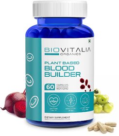 BIOVITALIA Organics Blood Builder for Hemoglobin  Boost Energy Level.(60 Capsules)