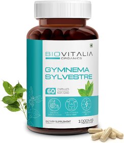 BIOVITALIA ORGANICS Gymnema Sylvestre Capsules for Help in Weight Loss | Control Blood Sugar Level(60 Capsules)