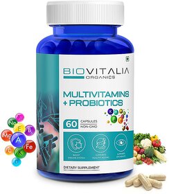Biovitalia Organics Multivitamins + Probiotics | Boost immunity System | Support EYE Health | Support Healthy Ageing.