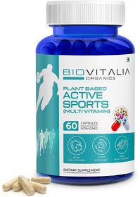 Biovitalia Organics Active Sports | Boost Metabolism | Boost Immune System | Boost Energy | 60 Capsules