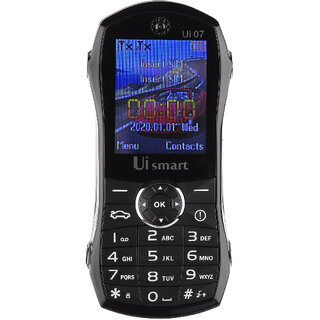                       Uismart F1 Car style Dual Sim Mobile With 1050 mAh Battery, Digital Camera  Multi Language Support- Black                                              
