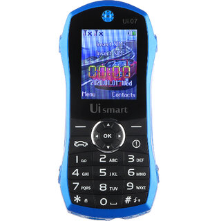                       Uismart F1 Car style Dual Sim Mobile With 1050 mAh Battery, Digital Camera  Multi Language Support- Blue                                              