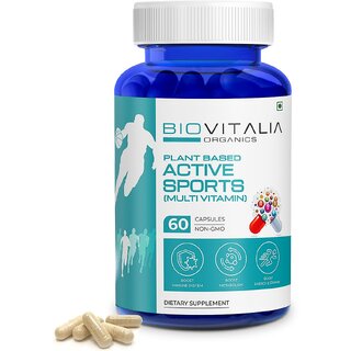 Biovitalia Organics Active Sports | Boost Metabolism | Boost Immune System | Boost Energy | 60 Capsules