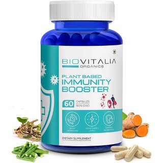                       Biovitalia Organics Immunity Booster  Support immune System  Boost Energy Level  Enhances Vitality  60 Capsules                                              