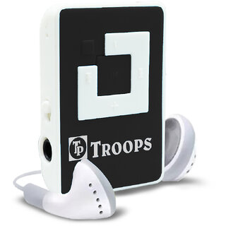 TP TROOPS Mini Clip USB MP3 Music Media Player with Music Player Support  TF/SD Card Slot and Earphone TP-8003 BLACK