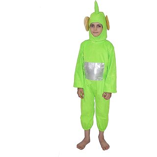                       Kaku Fancy Dresses Tubbies Cartoon Costume Green-Silver, For Boys                                              