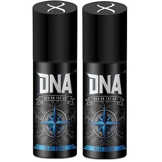                       DNA Deodorant Blue Suede - Pack of 2 - Long lasting fragrance for Men                                              