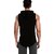 HIT SQUARE Men's Printed Round Neck Polyester Black Hooded Gym Vest