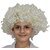 Kaku Fancy Dresses Hair Wig of Malinga Einstine Costume - White, for Boys  Girls