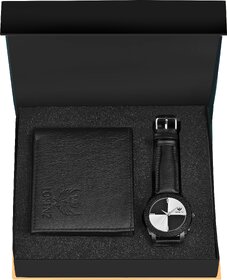 Lorenz Watch & Wallet Combo (Black)