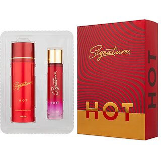                       Signature Hot Perfume  Deodorant Gift Set Combo                                              