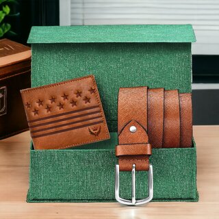                       Lorenz Wallet & Belt Combo (Tan)                                              