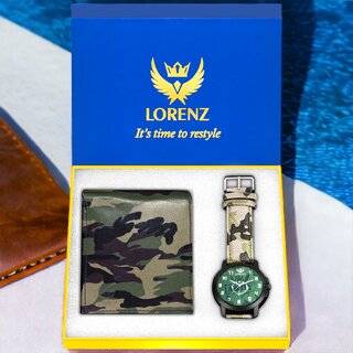                       Lorenz Analog Watch (Green)                                              