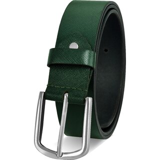                       Lorenz Green Color Pure Leather Belt For Men                                              