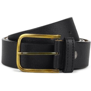                       Lorenz Black Color Leatherite Belt For Men                                              