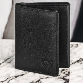                       Lorenz Black Color Pure Leather Wallet                                              